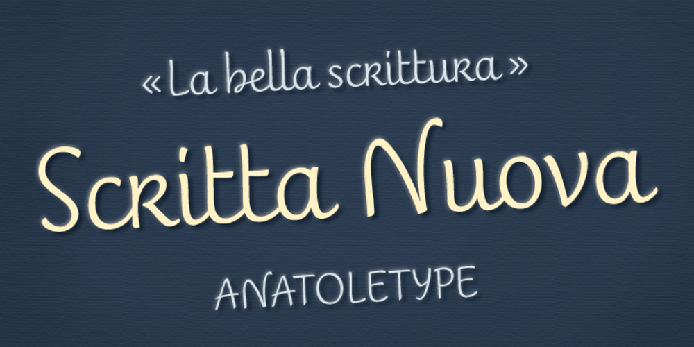 Scritta Nuova font