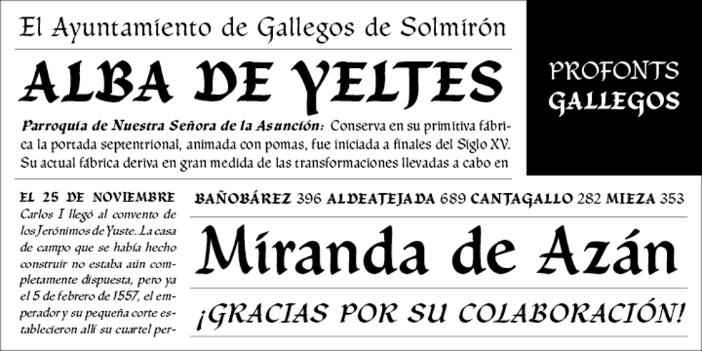 Gallegos font
