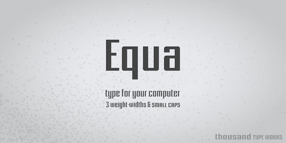 Equa font