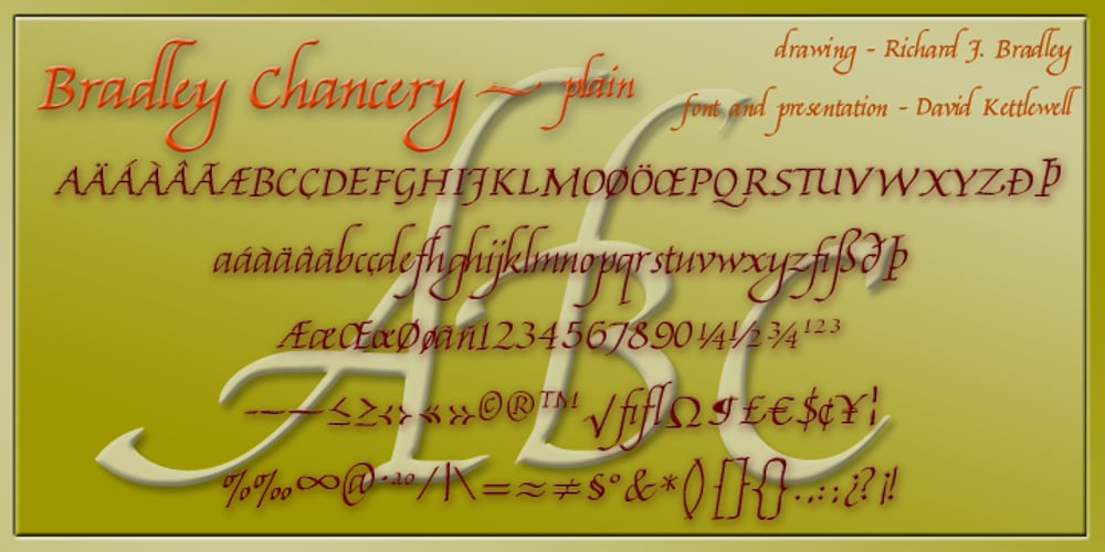 Bradley Chancery font