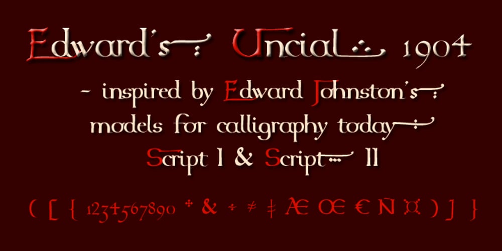 Edward’s Uncial 1904 font