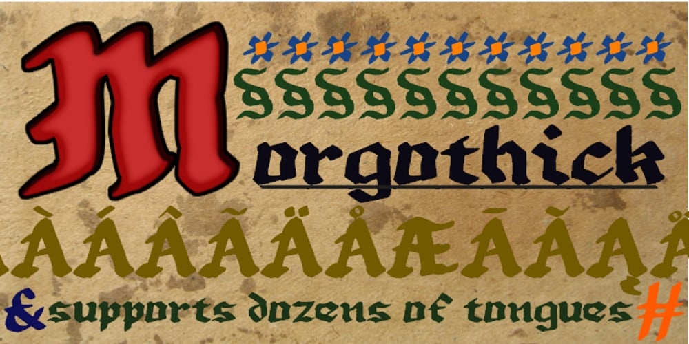 Morgothick font