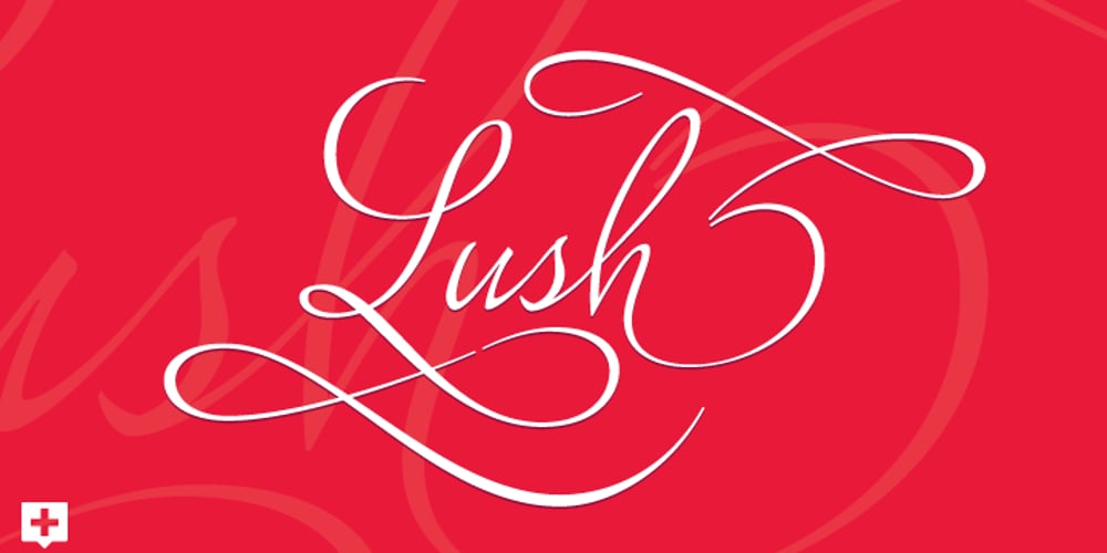 Lush Script font