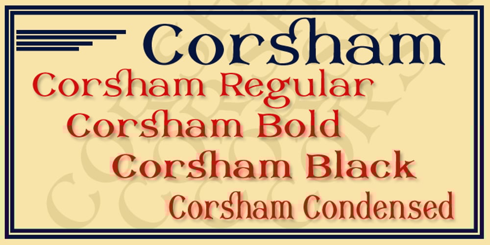 Corsham font