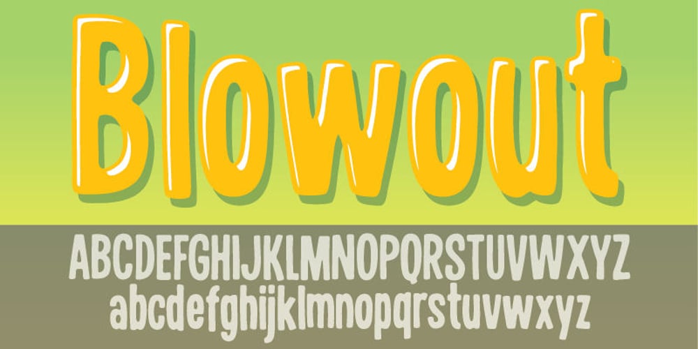 Blowout font