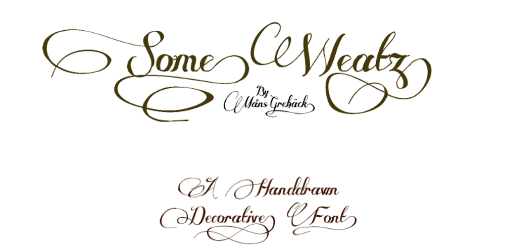 Some Weatz font