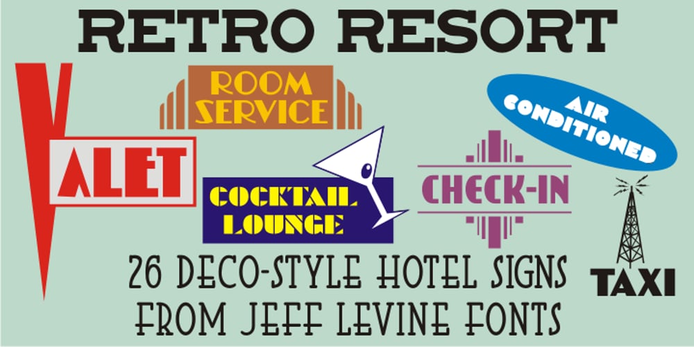 Retro Resort JNL font