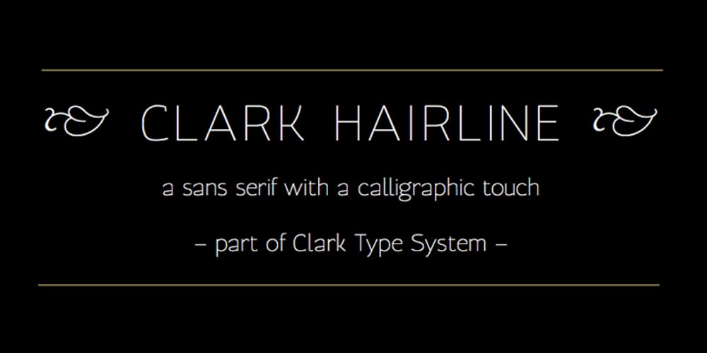 Clark font