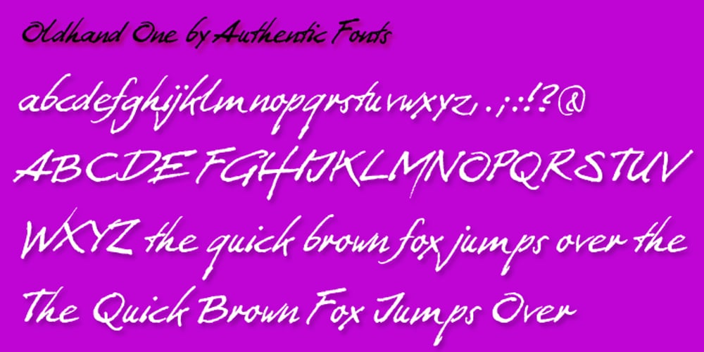 Oldhand font