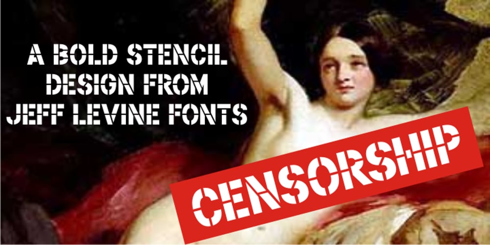 Censorship JNL font