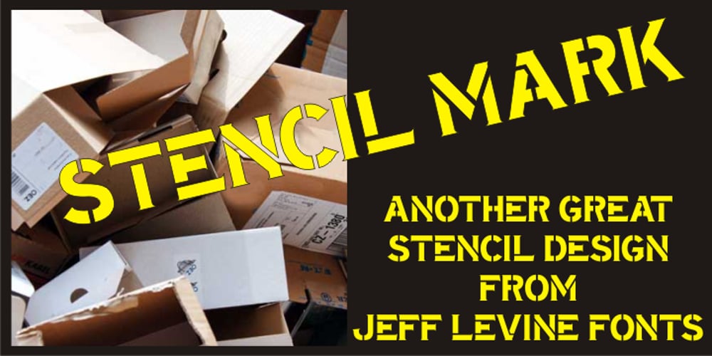 Stencil Mark JNL font