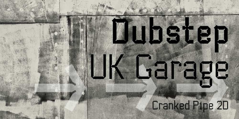 Cranked Pipe 2D font