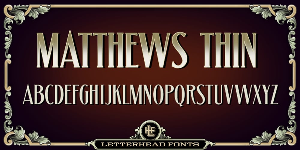 LHF Matthews Thin font