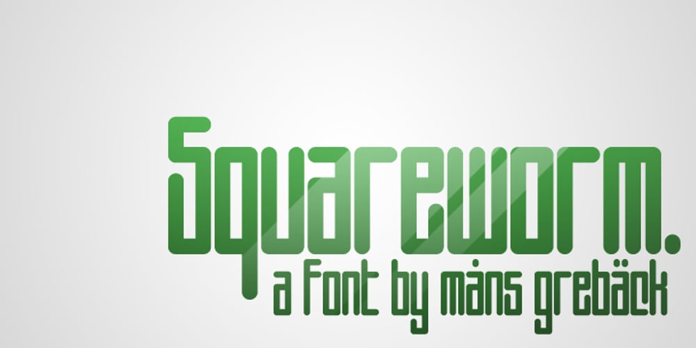 Squareworm font