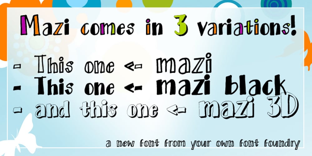 Mazi YOFF font