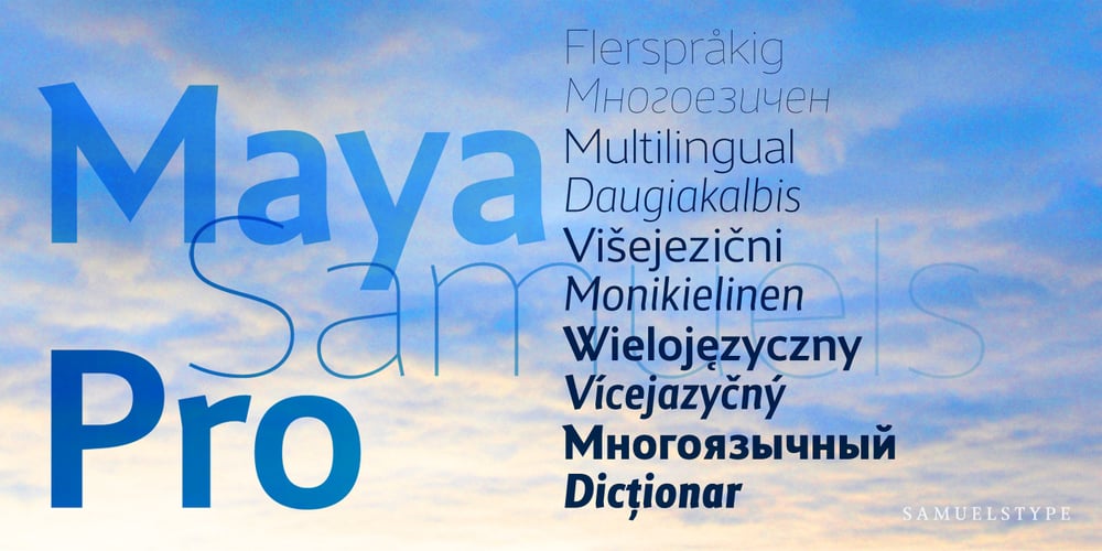 Maya Samuels Pro font