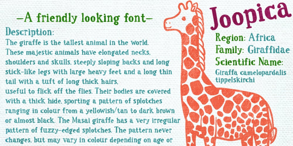 Joopica font