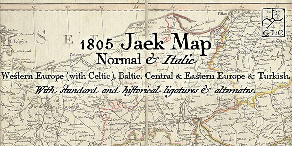 1805 Jaeck Map font