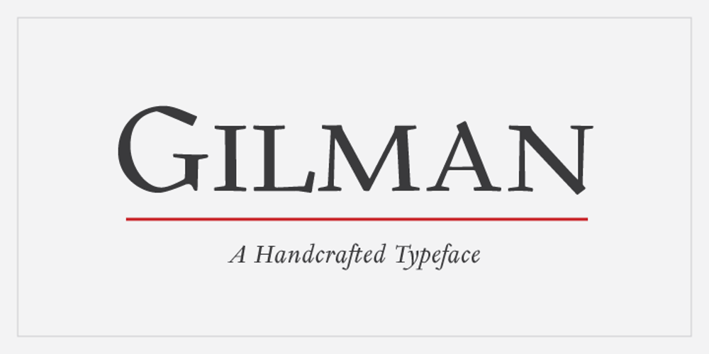 Gilman font