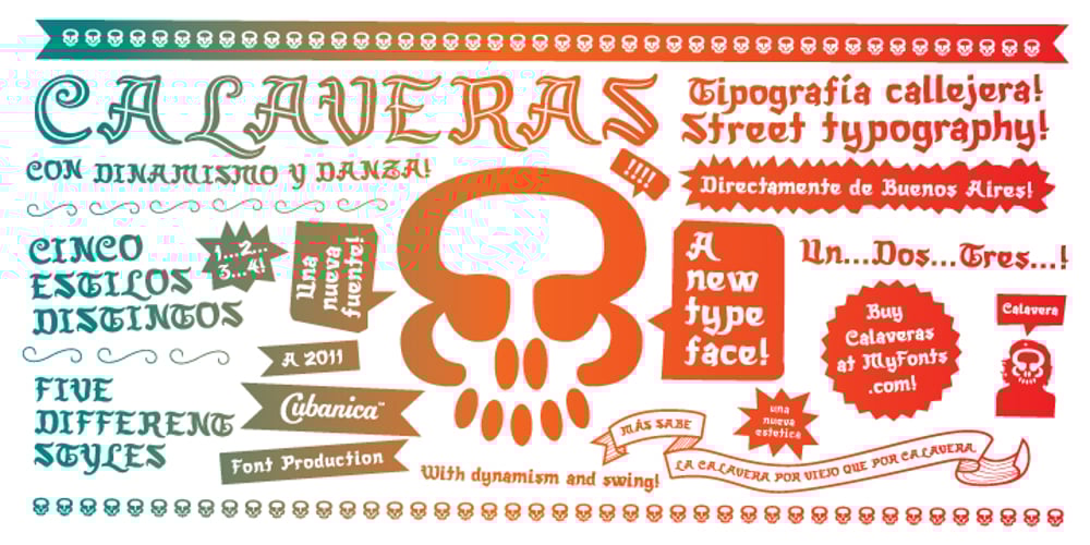 Calaveras font