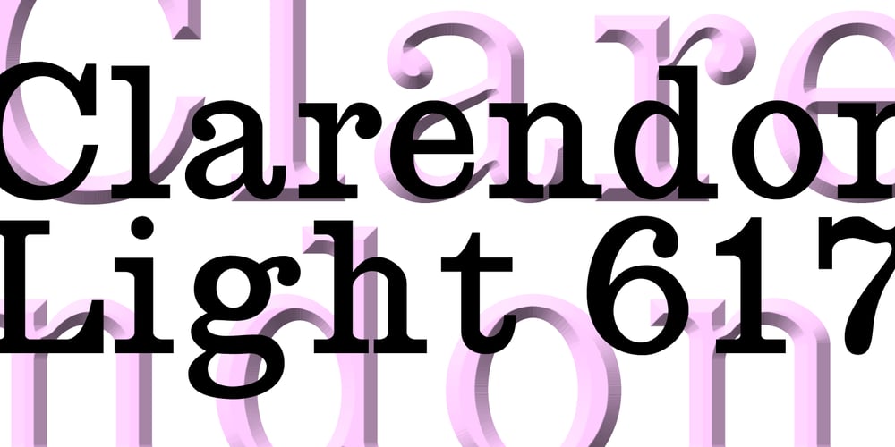 Clarendon 617 font