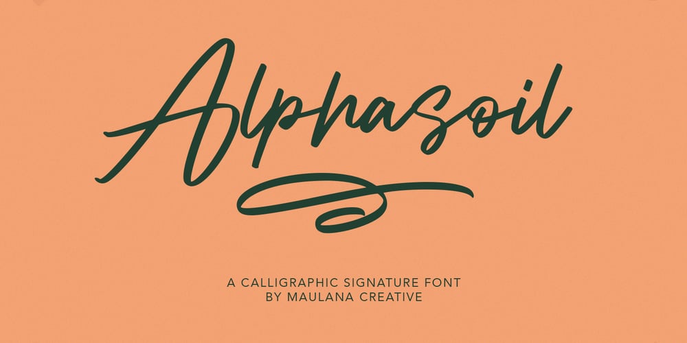 Alphasoil font