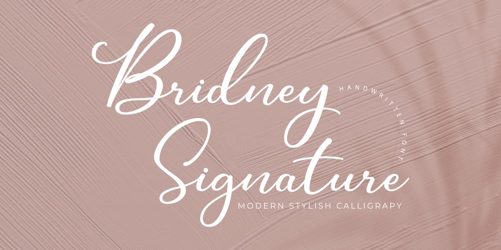 Bridney Signature font