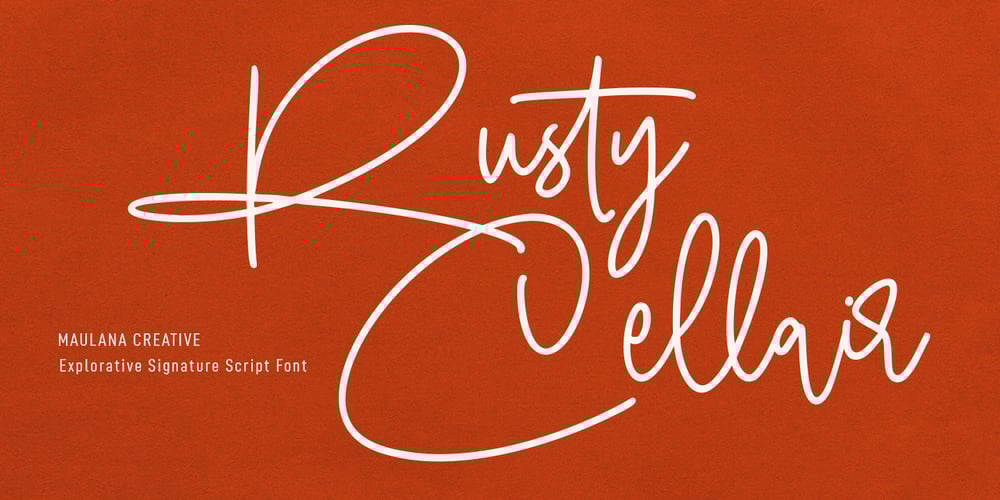 Rusty Cellair font