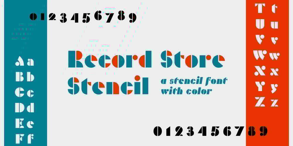 Record Store Stencil font