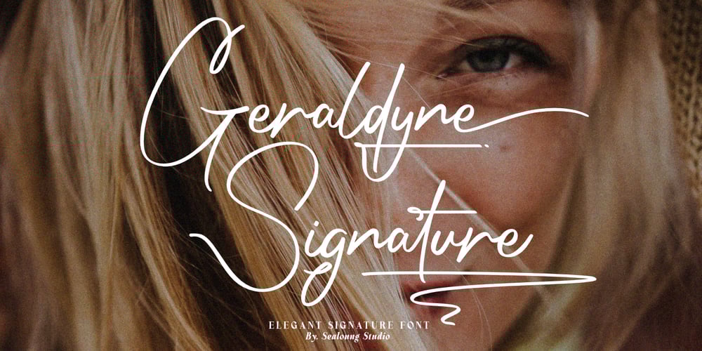 Geraldyne Signature font