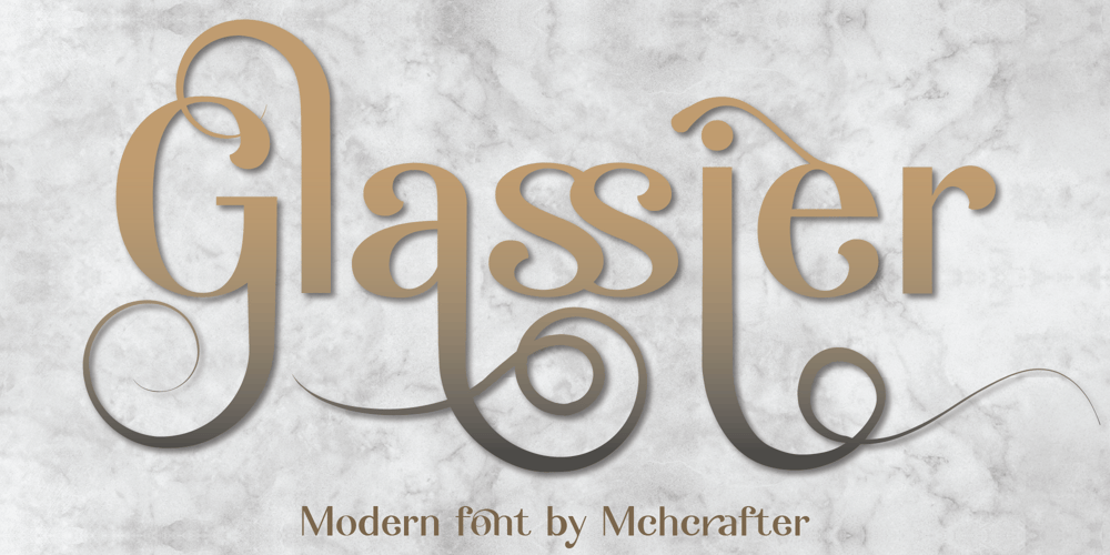 Glassier font