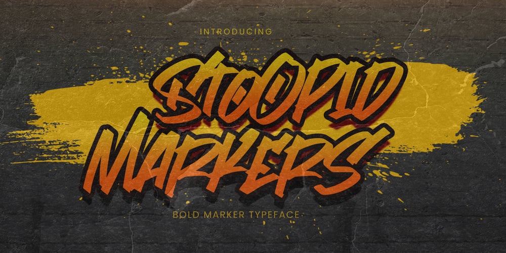 Stoopid Markers font