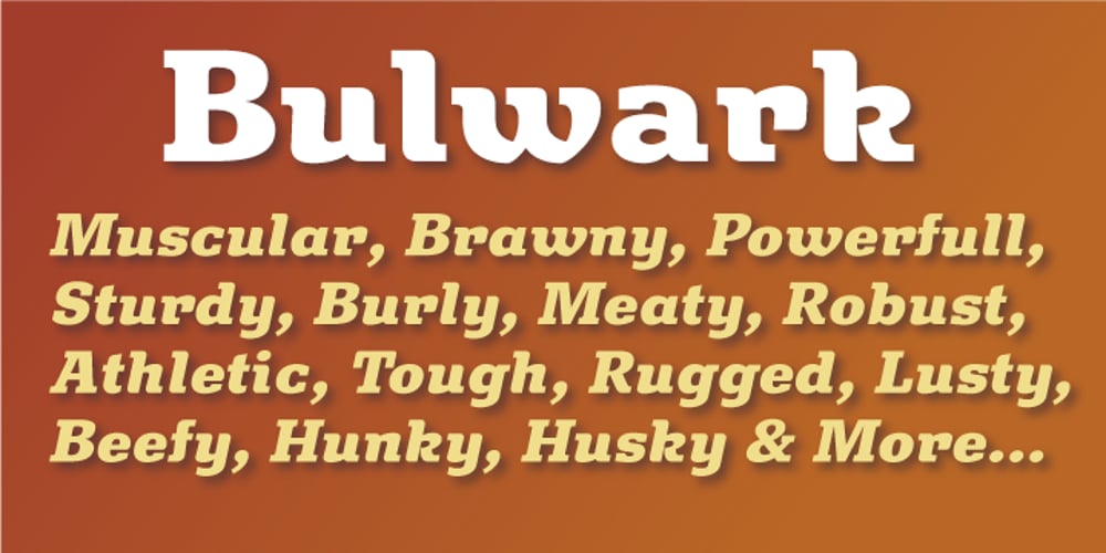 Bulwark font