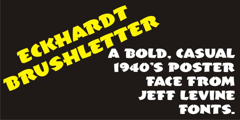Eckhardt Brushletter JNL font