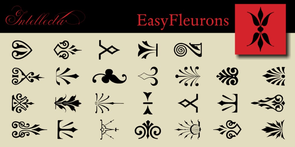 Easy Fleurons Two font