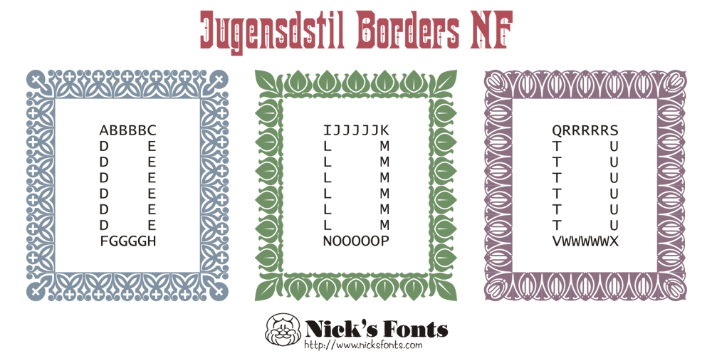 Jugendstil Borders NF font