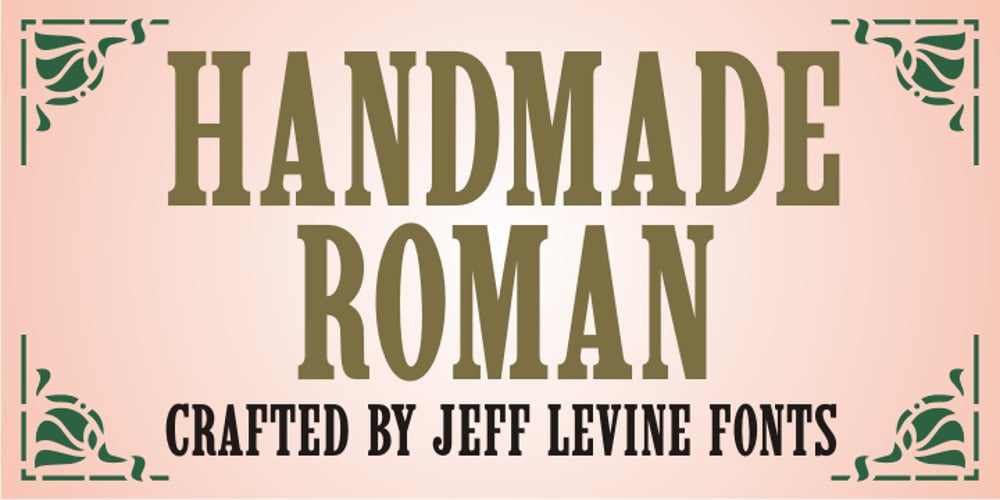 Handmade Roman JNL font