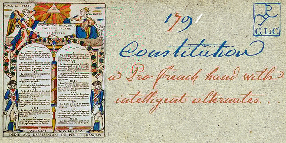 1791 Constitution font