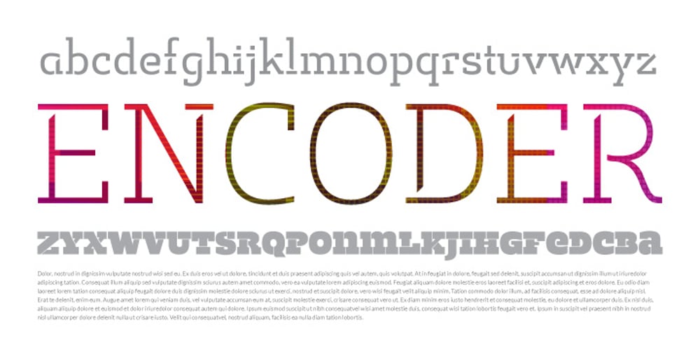Encoder font