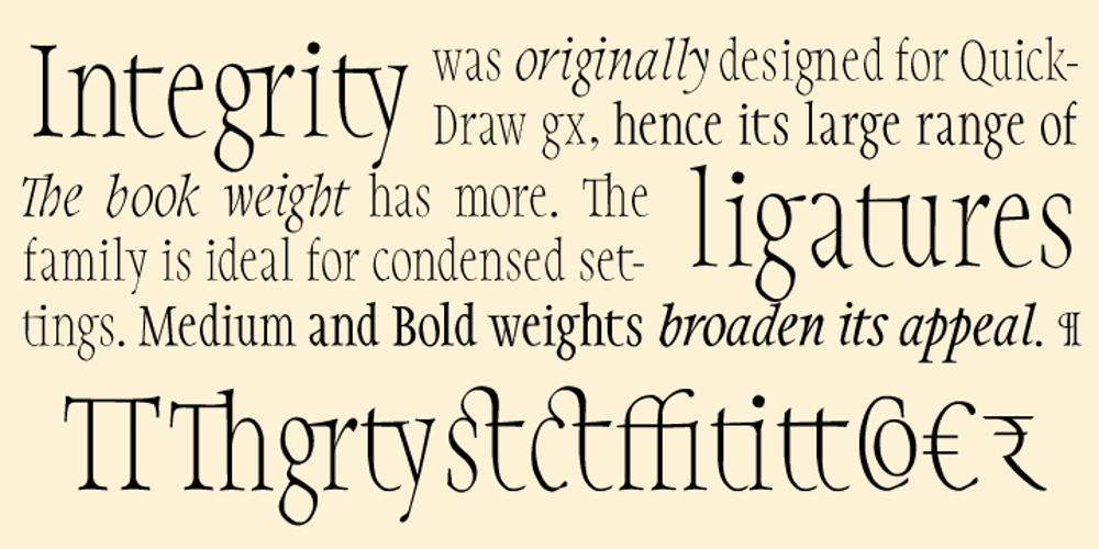 Integrity JY Pro font
