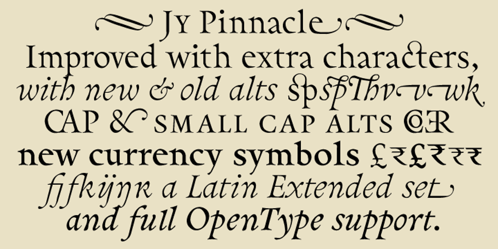 Pinnacle JY Pro font