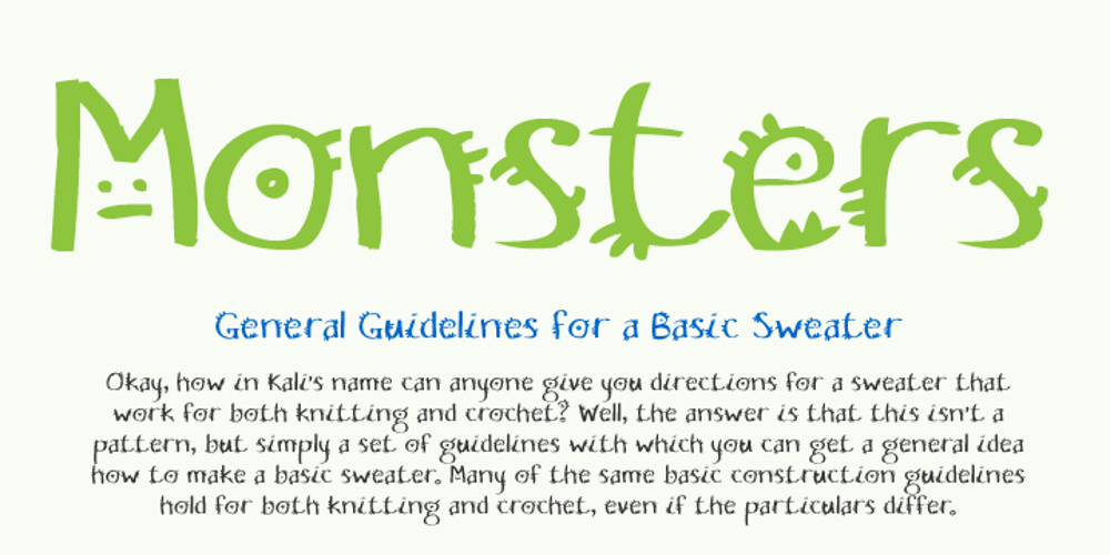 RB Monsters font