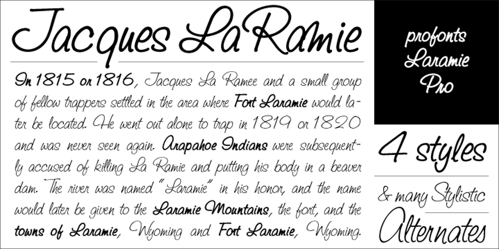 Laramie font