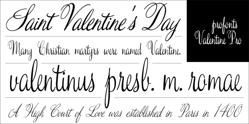 Valentine font