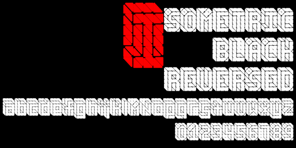Black Isometric font