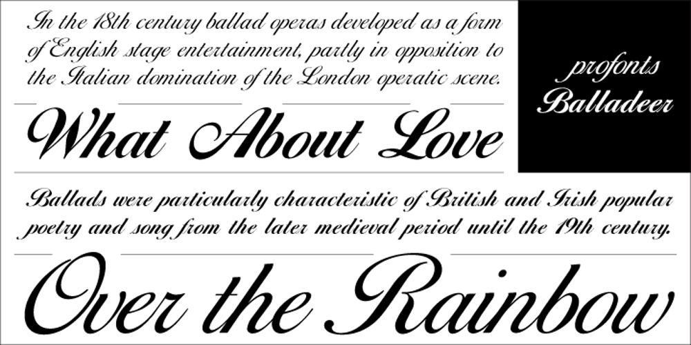 Balladeer font