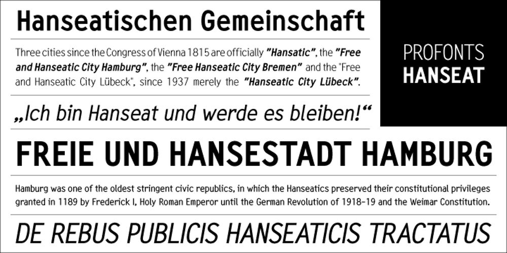 Hanseat font