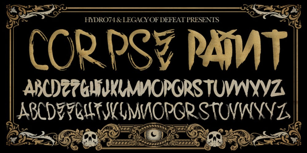 H74 Corpse Paint font