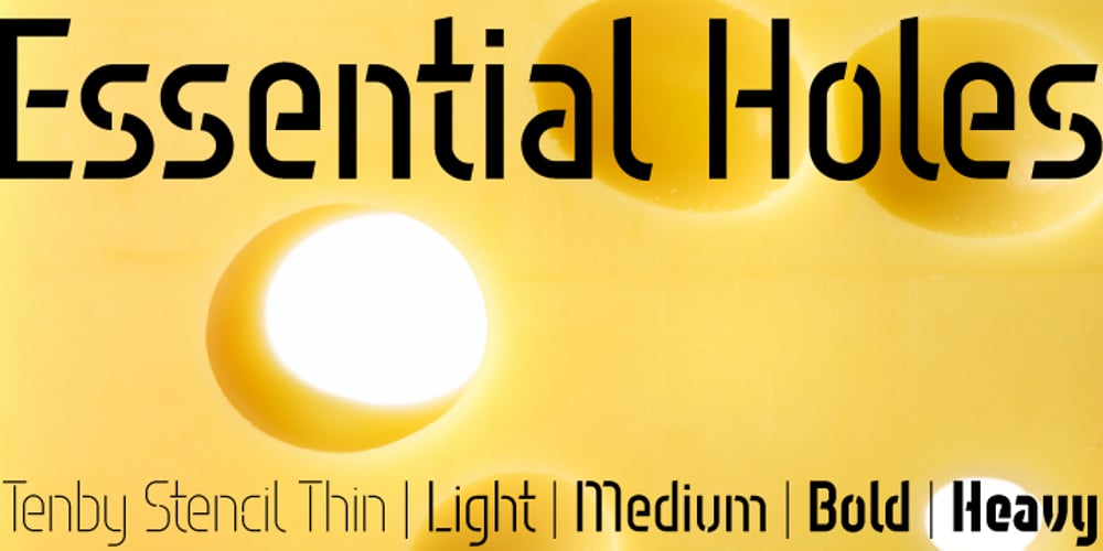 Tenby Stencil font