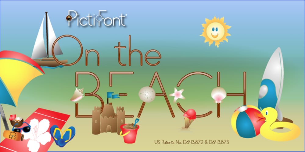 PictiFont Symbols –  On The Beach font